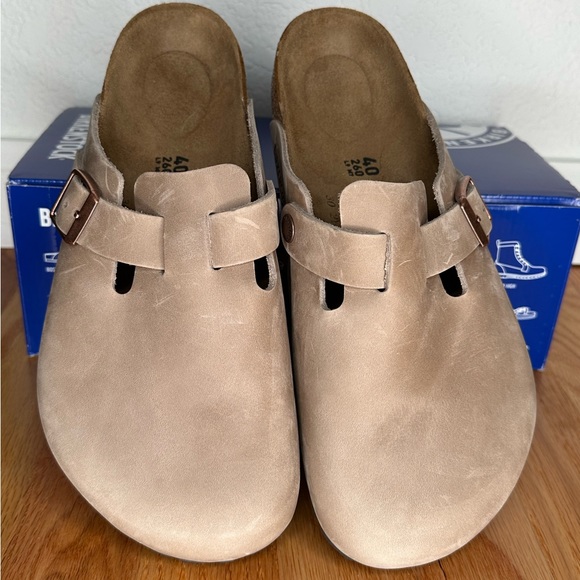 Birkenstock Boston • Oiled Leather • Tobacco Brown • Sz 40 / Regular Width - Picture 2 of 7